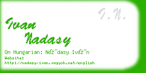 ivan nadasy business card